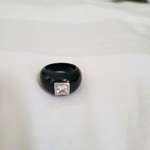 Zirconium Ring with Black Expoxy